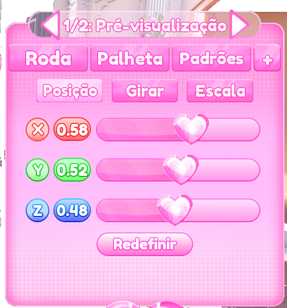 ajuste de posição do item 1