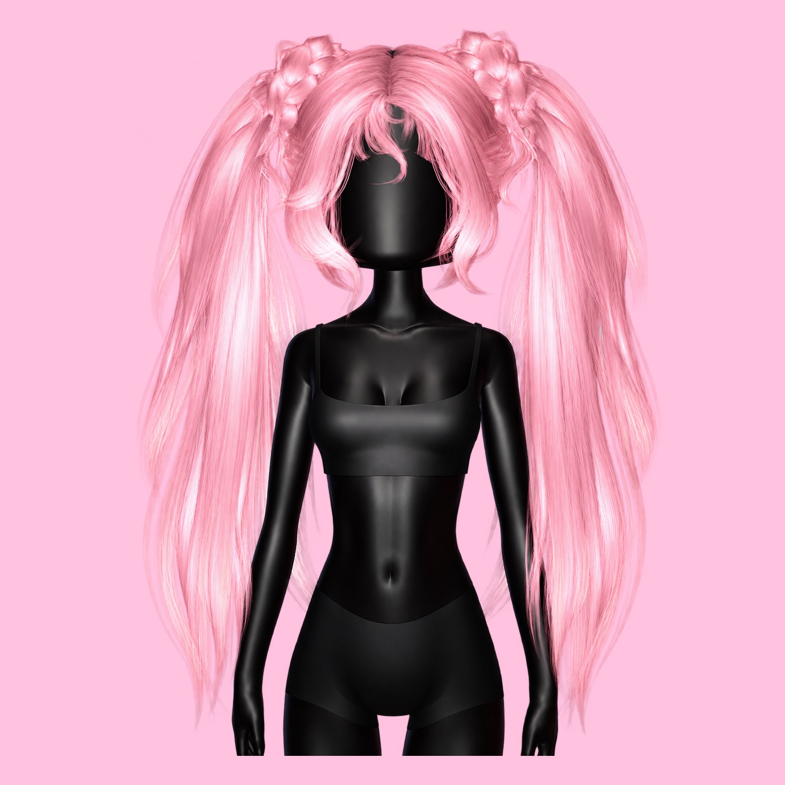 Combo hair Twin Braids Rosa